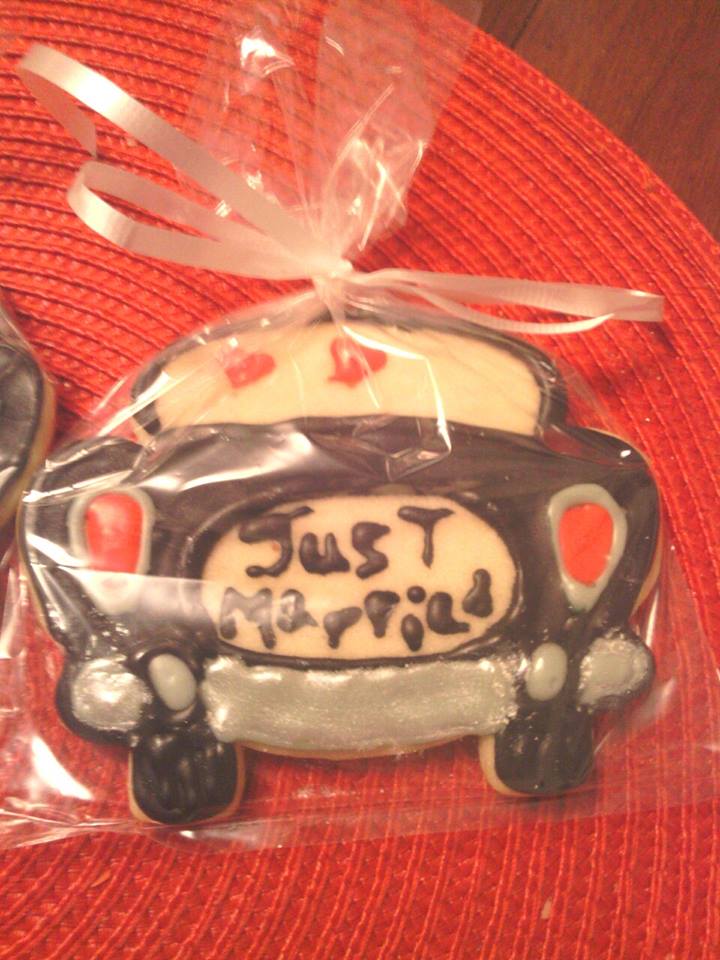 Sweet Elegance Cakes-By Tracie Just Married Cookie