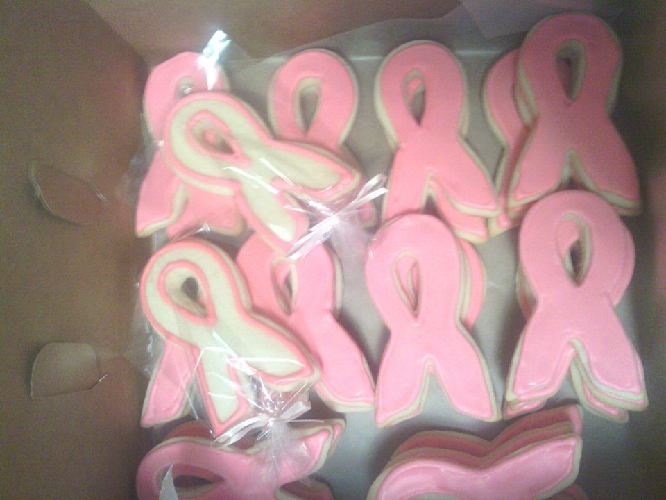 Sweet Elegance Cakes-By Tracie Pink Ribbon Cookies