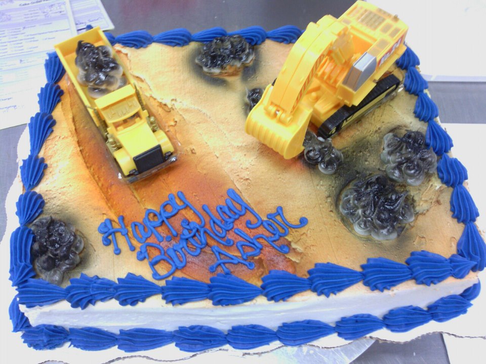 Boy's Construction Cake